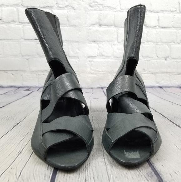 PACO GIL | leather chelsea style strappy open toe wedge boots - Picture 3 of 9